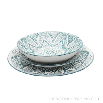 Ulaya dinnerware seti rangi design faini porcelain.